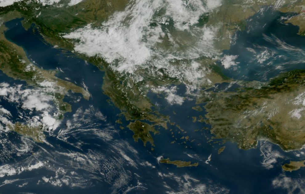 Τελευταία δορυφορική εικόνα νεφοκάλυψης