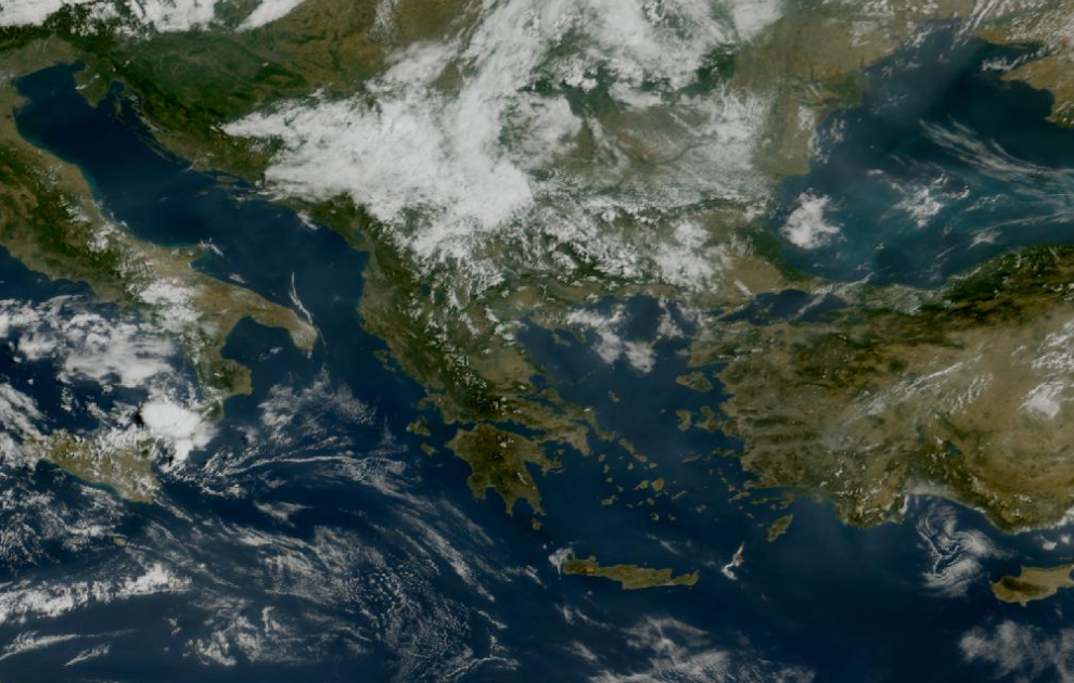 Τελευταία δορυφορική εικόνα νεφοκάλυψης