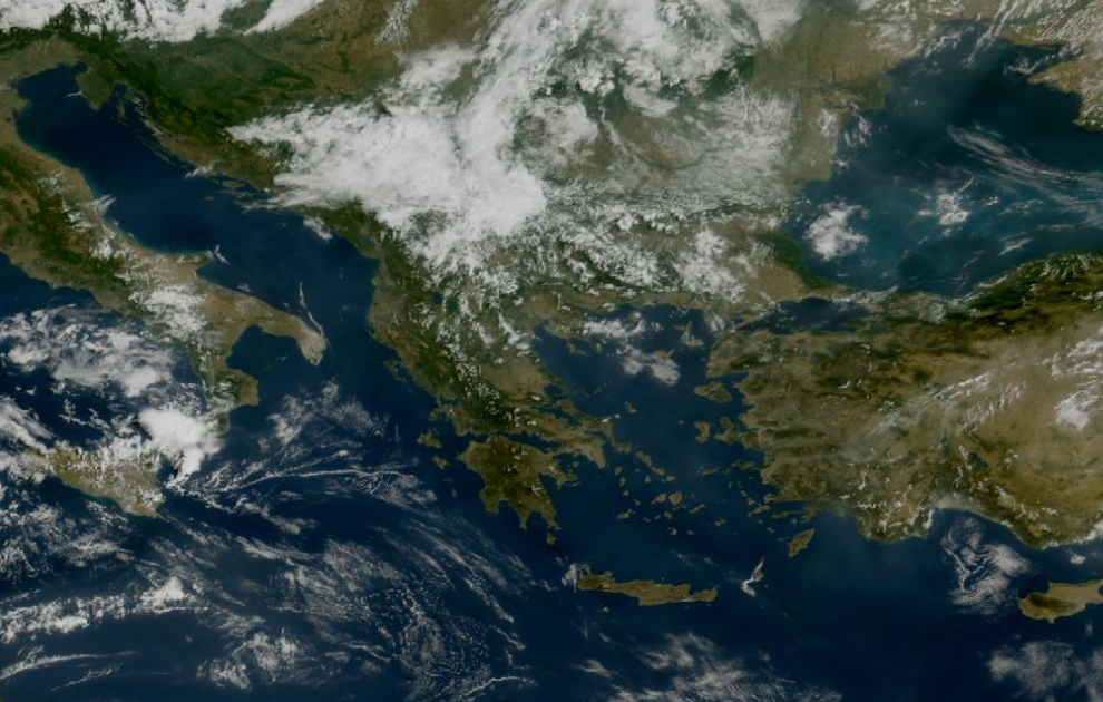 Τελευταία δορυφορική εικόνα νεφοκάλυψης