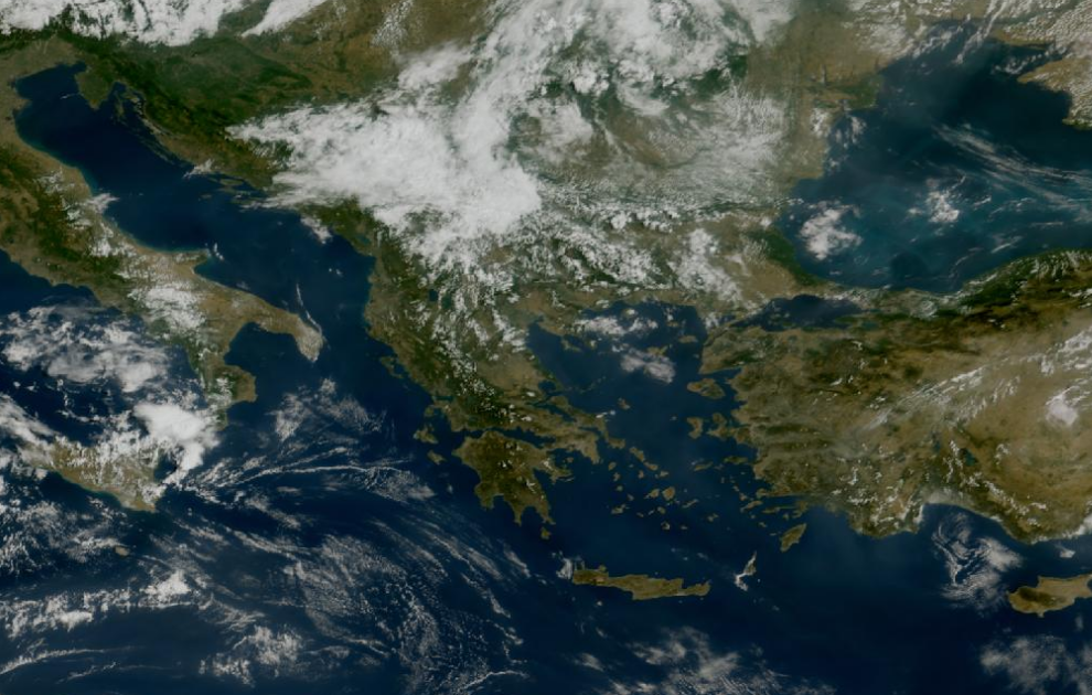 Τελευταία δορυφορική εικόνα νεφοκάλυψης
