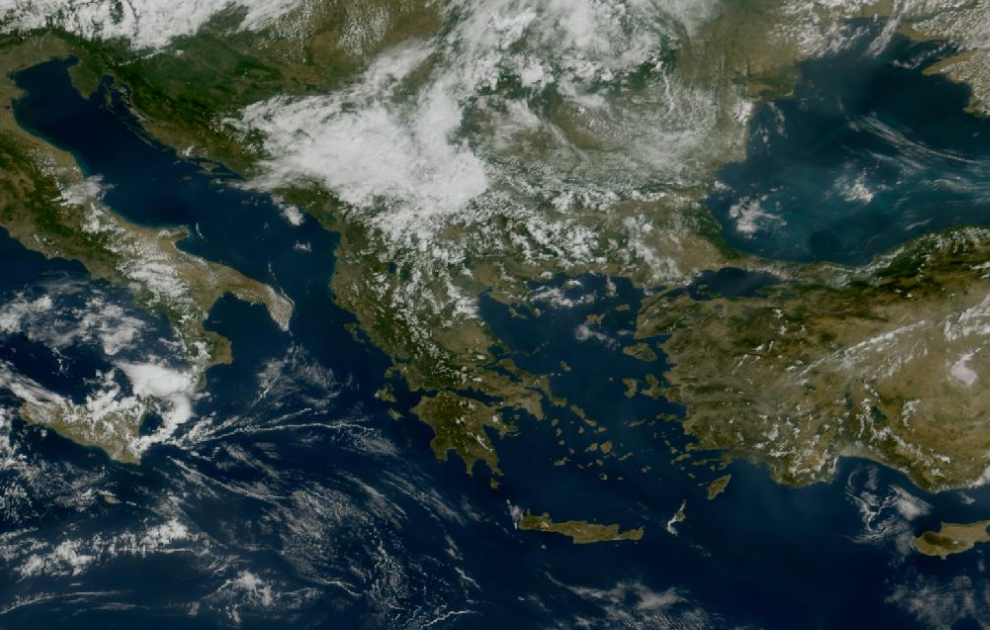 Τελευταία δορυφορική εικόνα νεφοκάλυψης