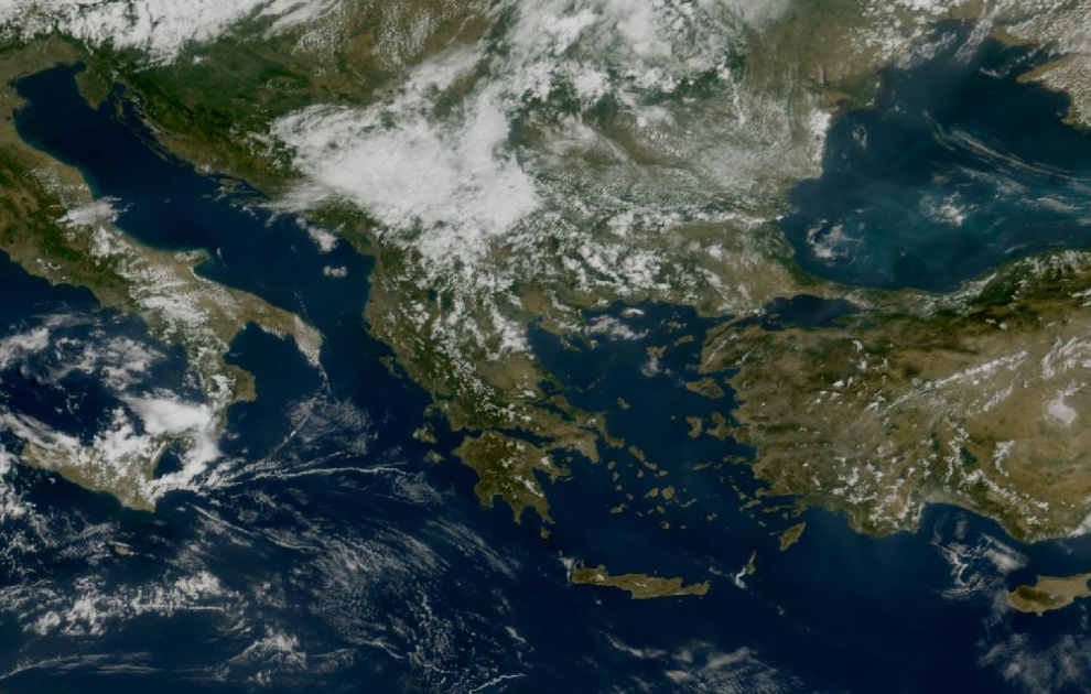 Τελευταία δορυφορική εικόνα νεφοκάλυψης