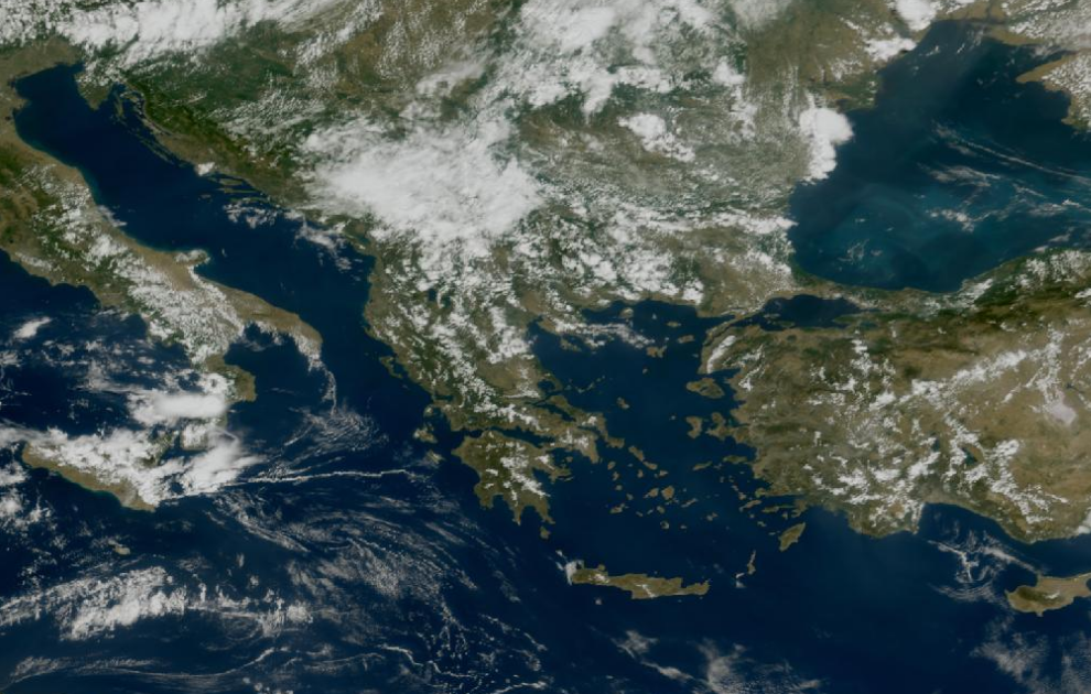 Τελευταία δορυφορική εικόνα νεφοκάλυψης
