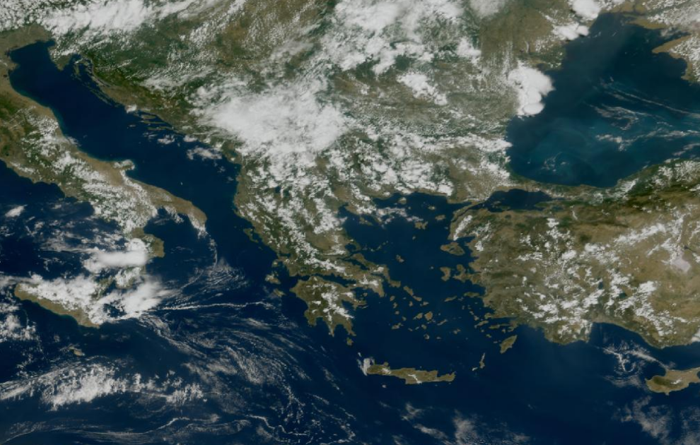 Τελευταία δορυφορική εικόνα νεφοκάλυψης