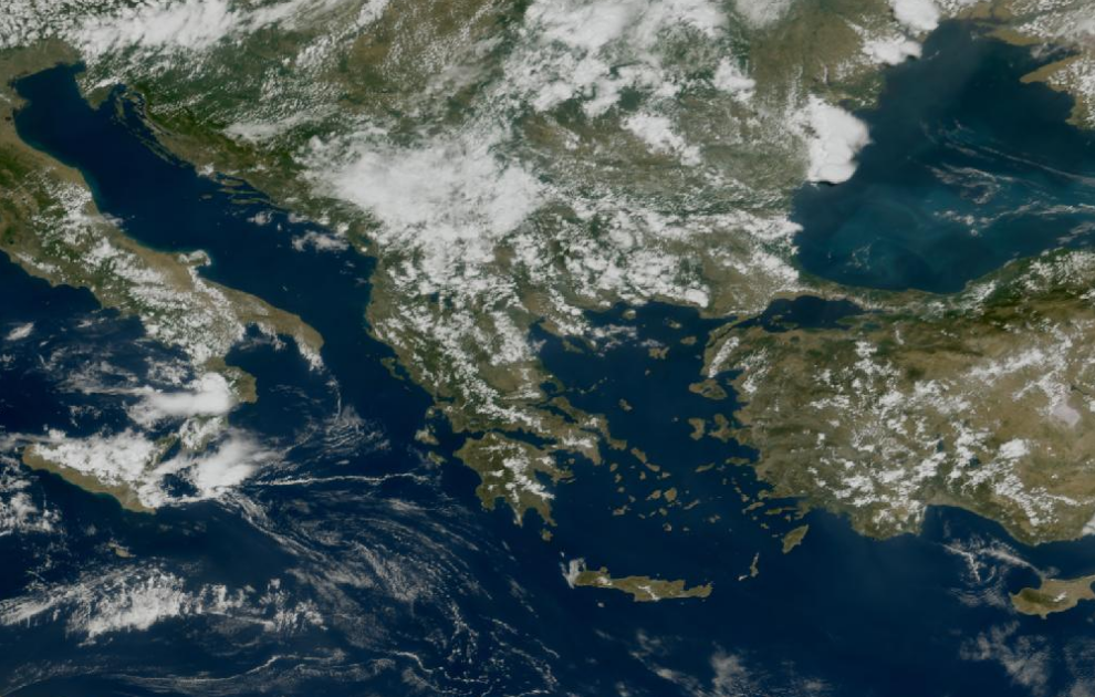 Τελευταία δορυφορική εικόνα νεφοκάλυψης