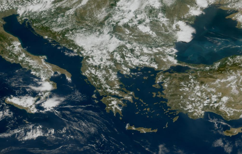 Τελευταία δορυφορική εικόνα νεφοκάλυψης