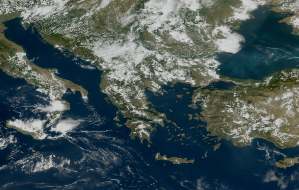 Τελευταία δορυφορική εικόνα νεφοκάλυψης