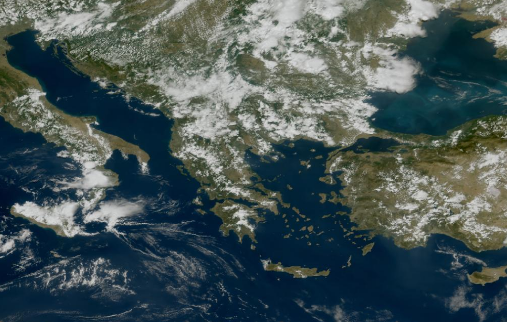 Τελευταία δορυφορική εικόνα νεφοκάλυψης