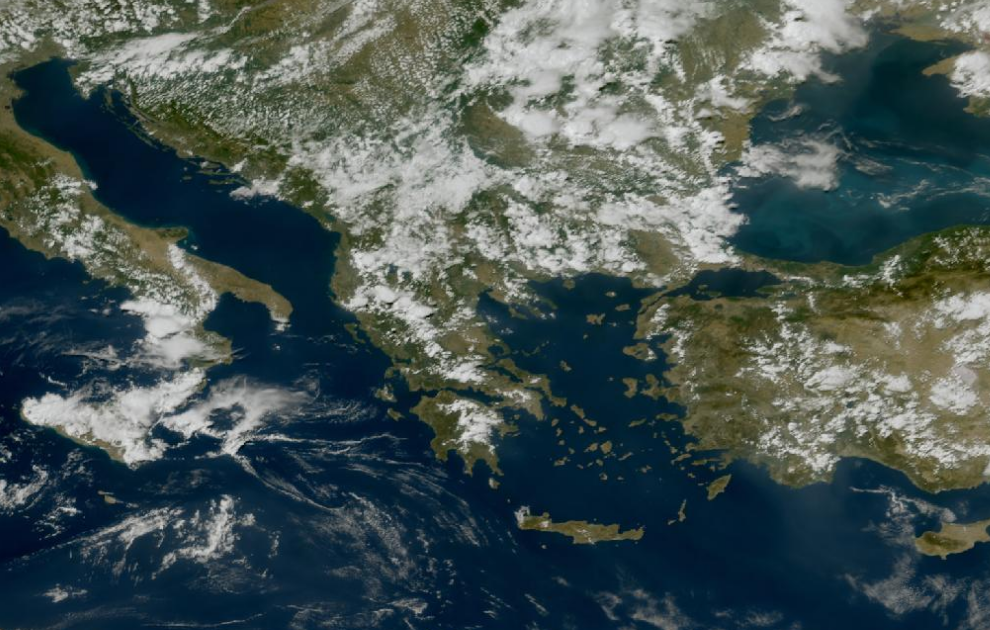 Τελευταία δορυφορική εικόνα νεφοκάλυψης