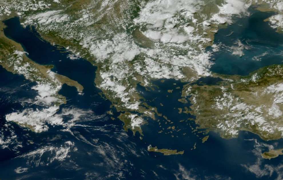 Τελευταία δορυφορική εικόνα νεφοκάλυψης