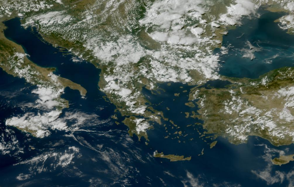 Τελευταία δορυφορική εικόνα νεφοκάλυψης