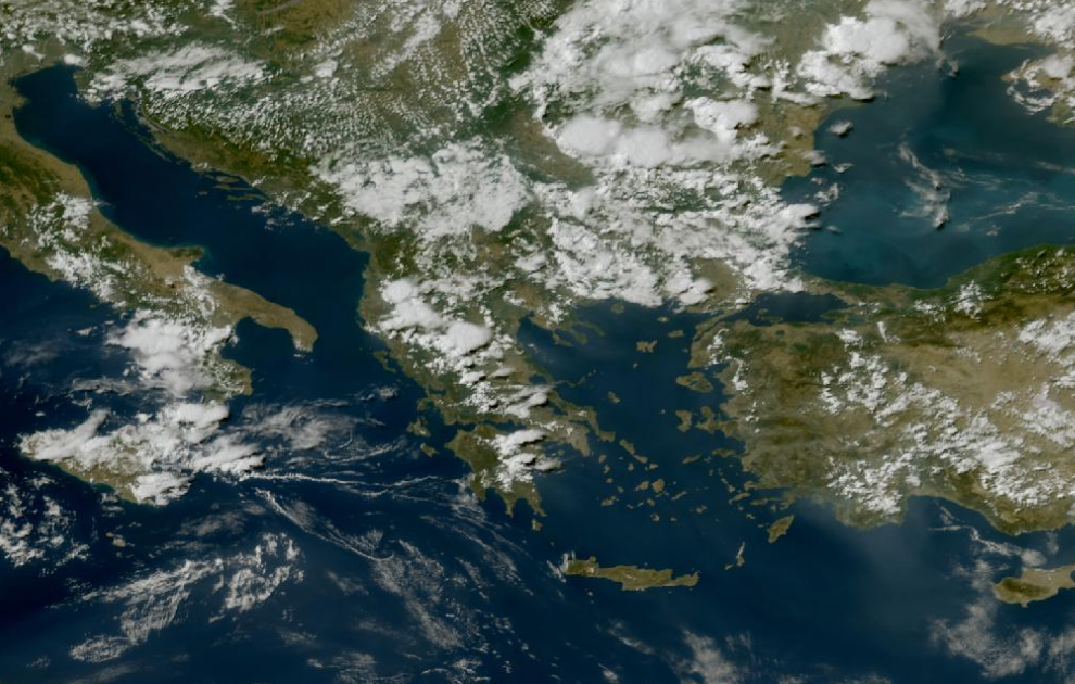 Τελευταία δορυφορική εικόνα νεφοκάλυψης