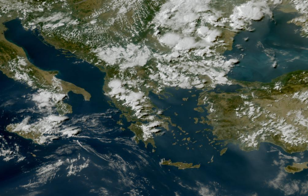 Τελευταία δορυφορική εικόνα νεφοκάλυψης