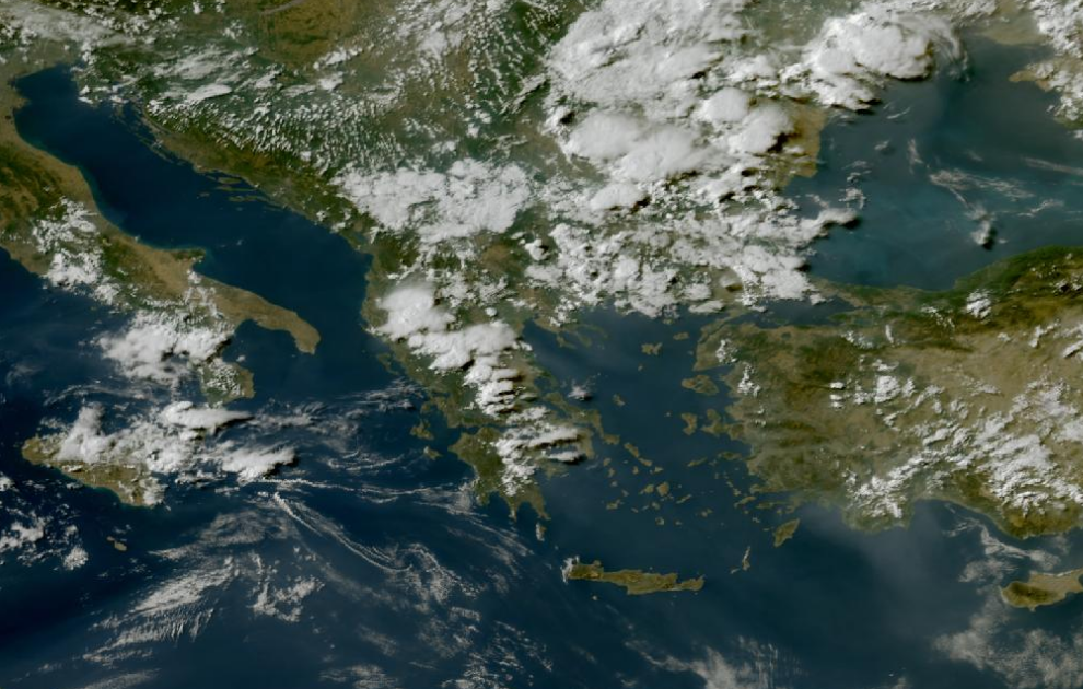 Τελευταία δορυφορική εικόνα νεφοκάλυψης