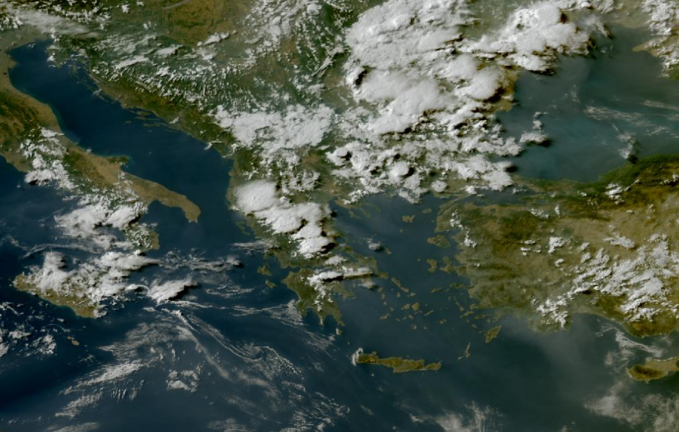 Τελευταία δορυφορική εικόνα νεφοκάλυψης