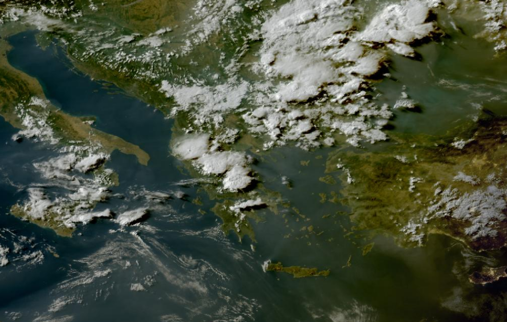 Τελευταία δορυφορική εικόνα νεφοκάλυψης
