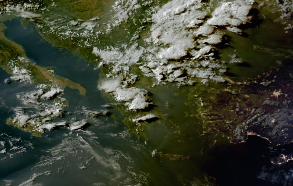 Τελευταία δορυφορική εικόνα νεφοκάλυψης