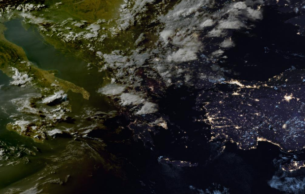 Τελευταία δορυφορική εικόνα νεφοκάλυψης