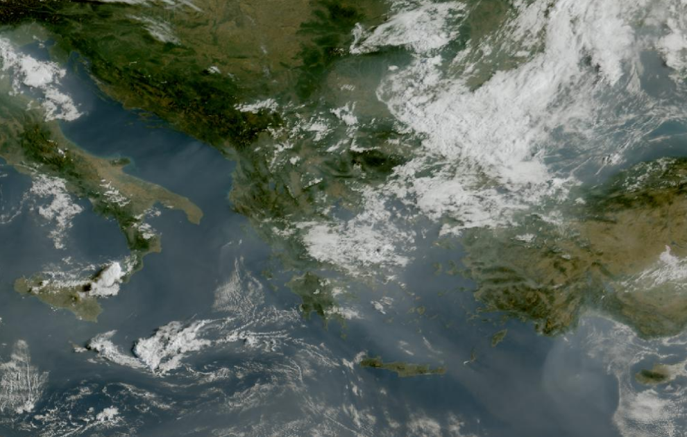 Τελευταία δορυφορική εικόνα νεφοκάλυψης