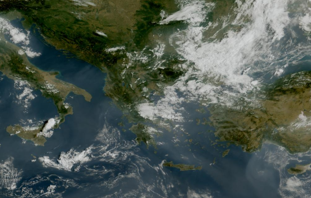 Τελευταία δορυφορική εικόνα νεφοκάλυψης