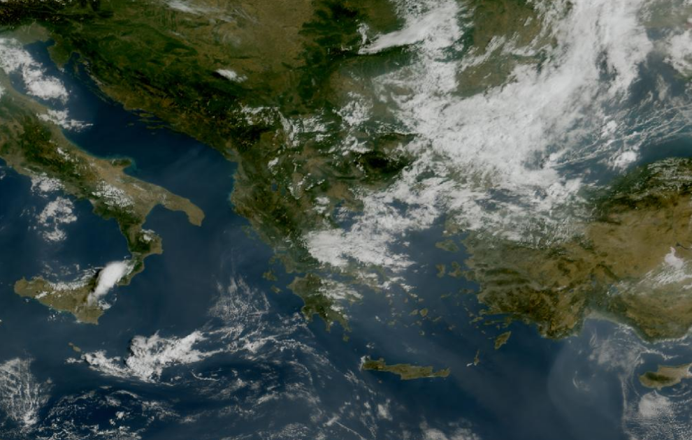 Τελευταία δορυφορική εικόνα νεφοκάλυψης