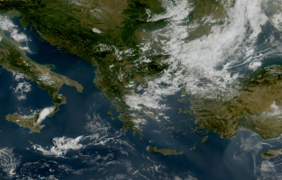 Τελευταία δορυφορική εικόνα νεφοκάλυψης