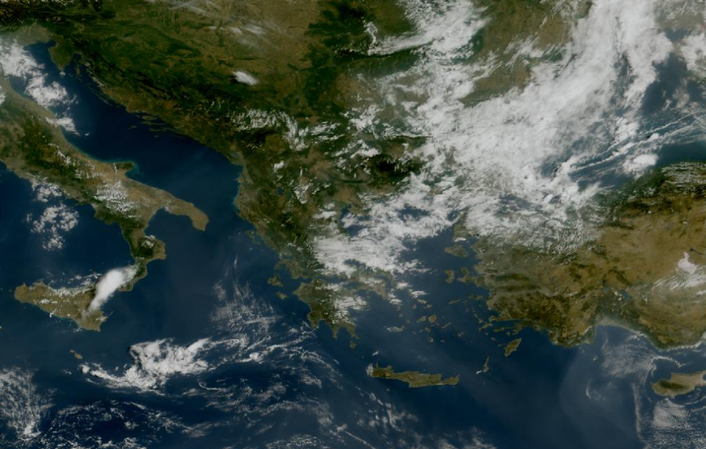 Τελευταία δορυφορική εικόνα νεφοκάλυψης