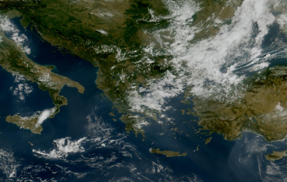 Τελευταία δορυφορική εικόνα νεφοκάλυψης