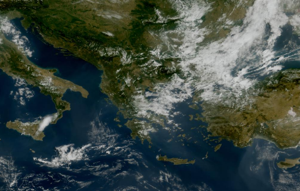 Τελευταία δορυφορική εικόνα νεφοκάλυψης