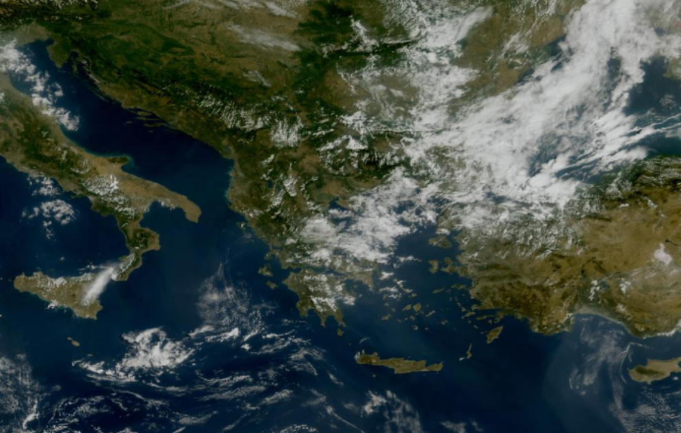 Τελευταία δορυφορική εικόνα νεφοκάλυψης