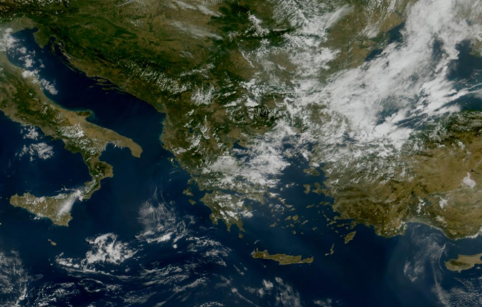 Τελευταία δορυφορική εικόνα νεφοκάλυψης