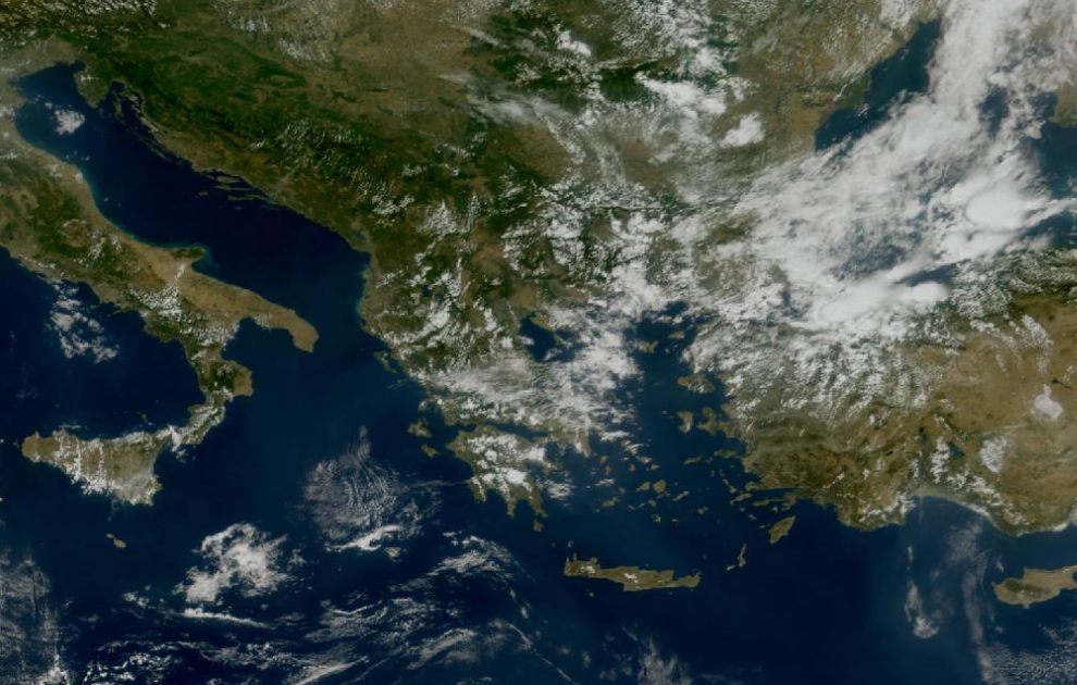 Τελευταία δορυφορική εικόνα νεφοκάλυψης