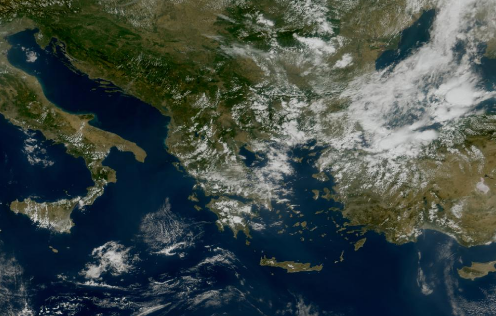 Τελευταία δορυφορική εικόνα νεφοκάλυψης