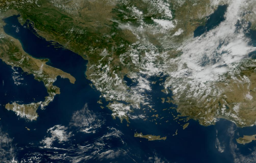Τελευταία δορυφορική εικόνα νεφοκάλυψης