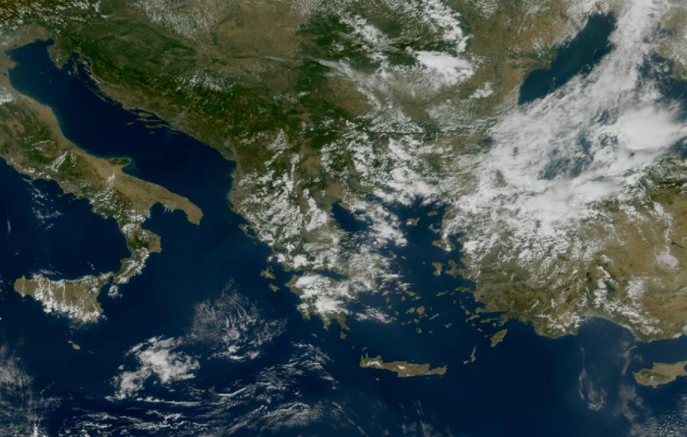 Τελευταία δορυφορική εικόνα νεφοκάλυψης