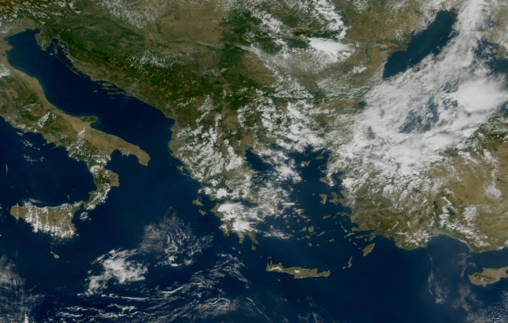 Τελευταία δορυφορική εικόνα νεφοκάλυψης