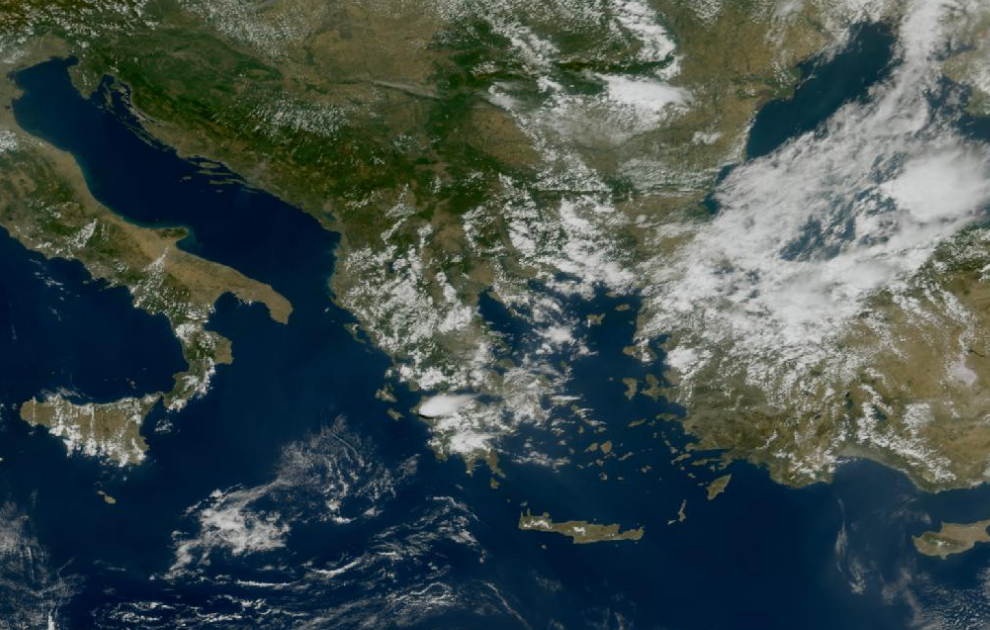 Τελευταία δορυφορική εικόνα νεφοκάλυψης