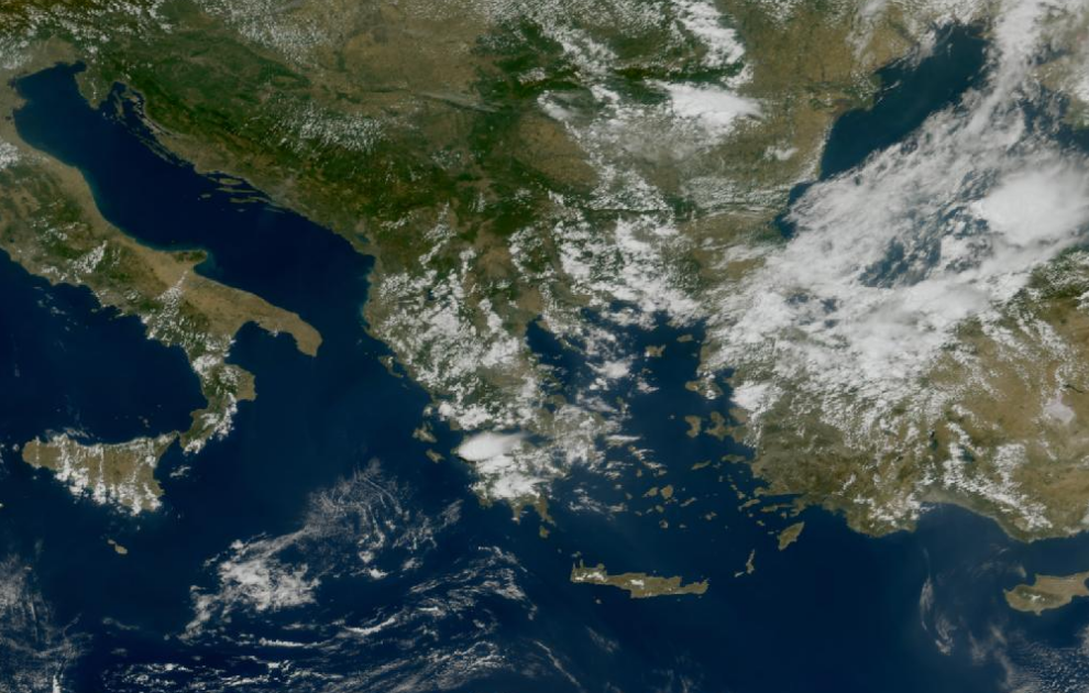 Τελευταία δορυφορική εικόνα νεφοκάλυψης