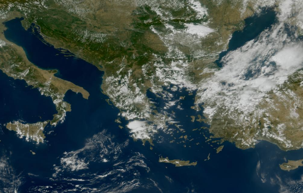 Τελευταία δορυφορική εικόνα νεφοκάλυψης
