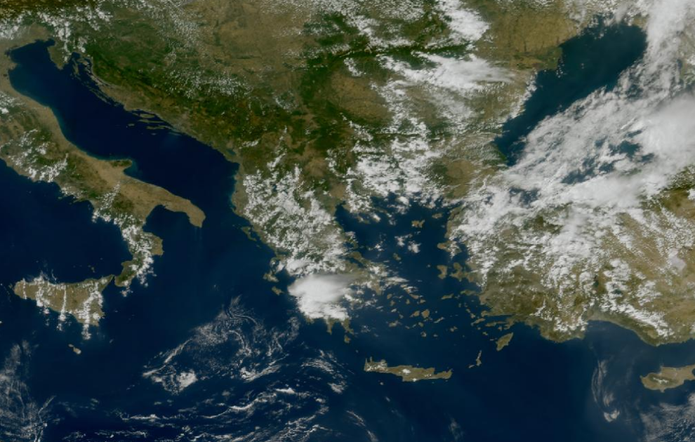Τελευταία δορυφορική εικόνα νεφοκάλυψης
