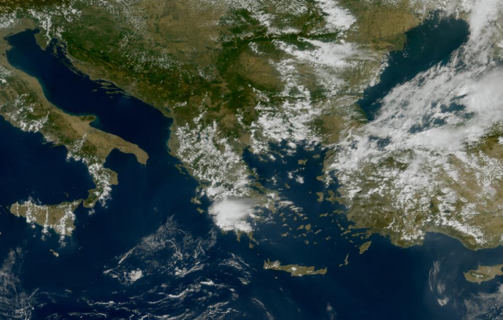 Τελευταία δορυφορική εικόνα νεφοκάλυψης