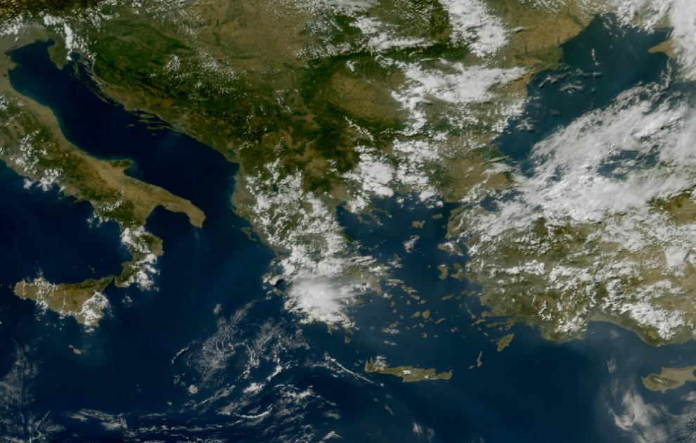 Τελευταία δορυφορική εικόνα νεφοκάλυψης