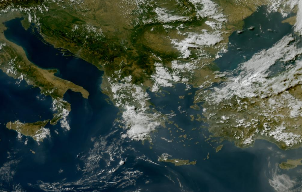 Τελευταία δορυφορική εικόνα νεφοκάλυψης