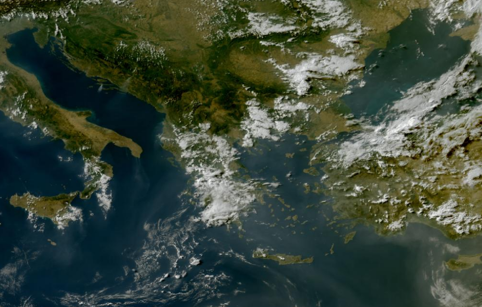 Τελευταία δορυφορική εικόνα νεφοκάλυψης