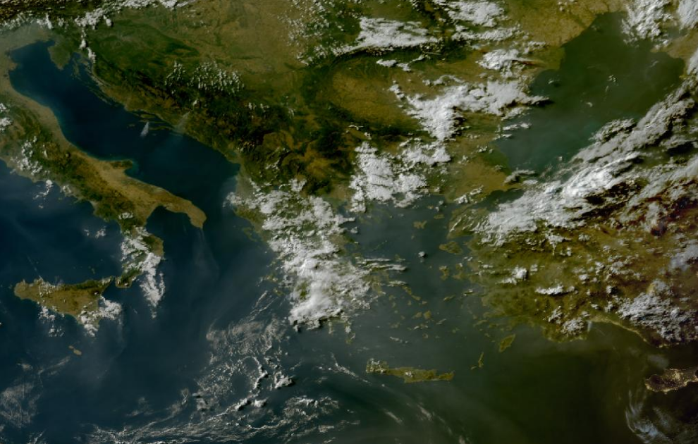 Τελευταία δορυφορική εικόνα νεφοκάλυψης