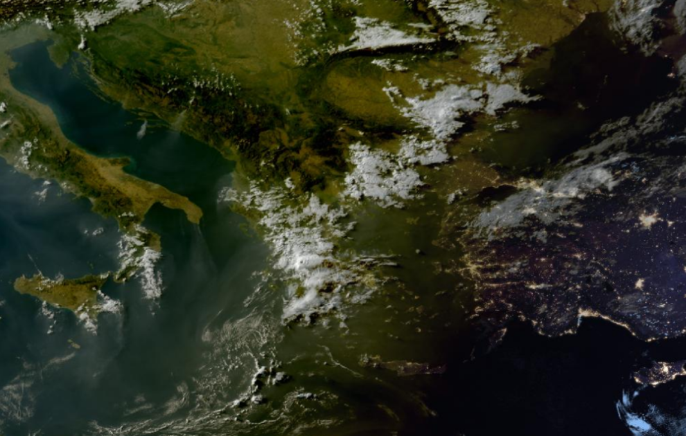 Τελευταία δορυφορική εικόνα νεφοκάλυψης