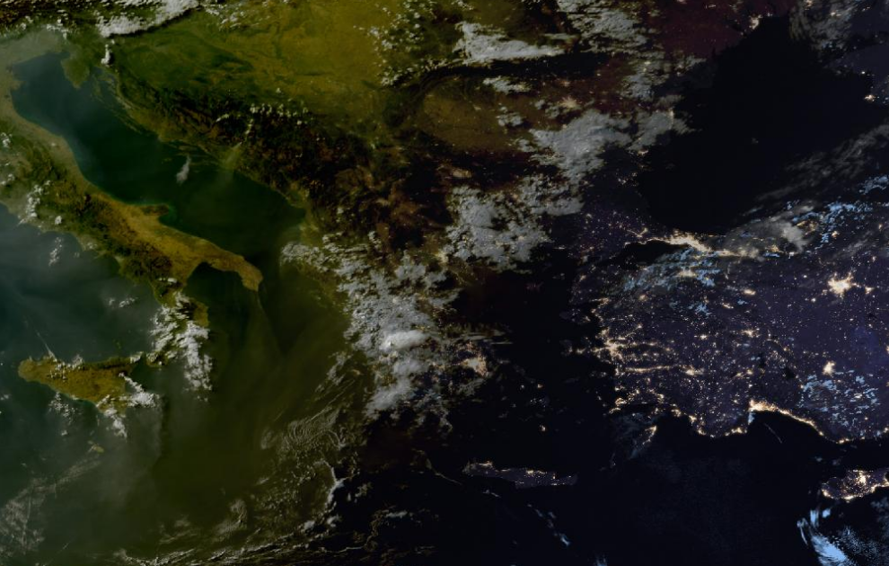 Τελευταία δορυφορική εικόνα νεφοκάλυψης