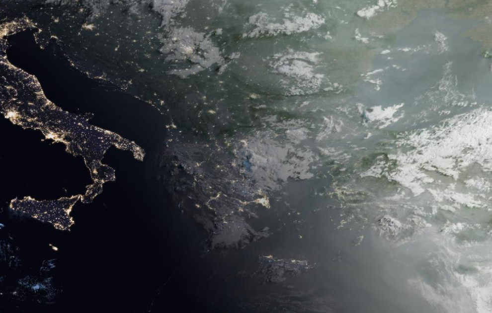 Τελευταία δορυφορική εικόνα νεφοκάλυψης