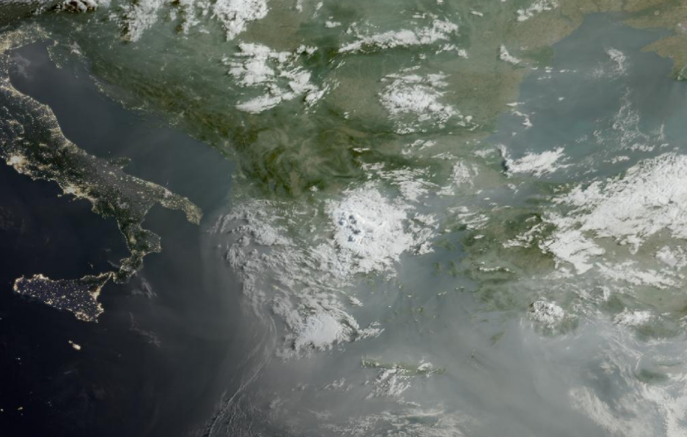 Τελευταία δορυφορική εικόνα νεφοκάλυψης
