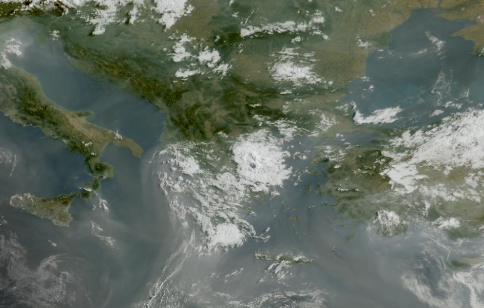Τελευταία δορυφορική εικόνα νεφοκάλυψης